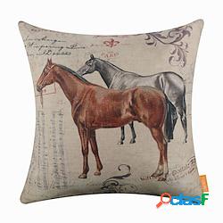 cavallo floreale doppio lato federa 1pc morbida federa