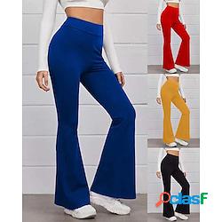 da donna pantaloni a gamba svasata stile yoga vita alta