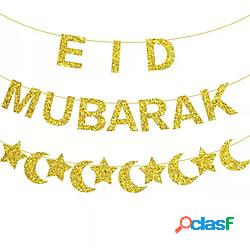 eid mubarak banner glitter eid stella luna lettera carta