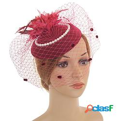 fascinators berretto Copricapo Organza Poliestere /