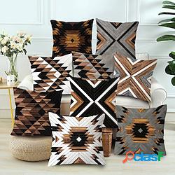 fodera per cuscino 1pc finto lino morbido decorativo