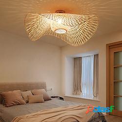 lampadario a soffitto in bambù intrecciato stile retrò