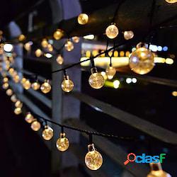 luci a stringa solare luci esterne a led 6.5m 30 led set