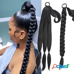 lunga coda di cavallo intrecciata estensione dei capelli per