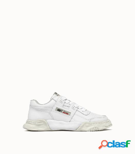 mihara yasuhiro sneakers parker in pelle colore bianco