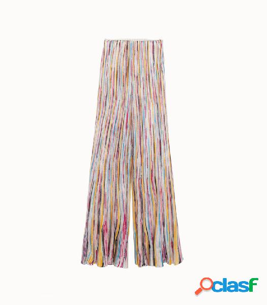 missoni pantalone in maglia multicolor