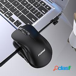 mouse per computer senza fili bianco ottico retroilluminato