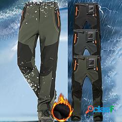 pantaloni foderati in pile da uomo pantaloni da trekking