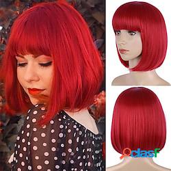 parrucca bob rossa - parrucche corte rosse e dritte con
