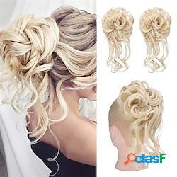 pezzo di capelli chignon disordinato hoojih 2 pezzi updo