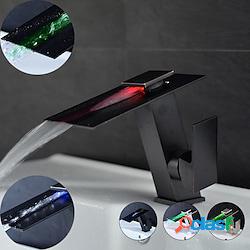 rubinetto miscelatore per lavabo da bagno a led, rubinetti