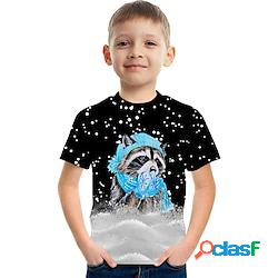 t-shirt a maniche corte con stampa animalier alla moda