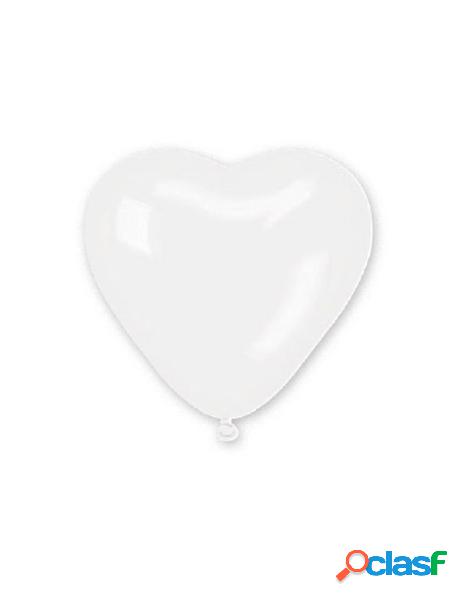 12 pall. cuore 10 (cm.26) bianchi