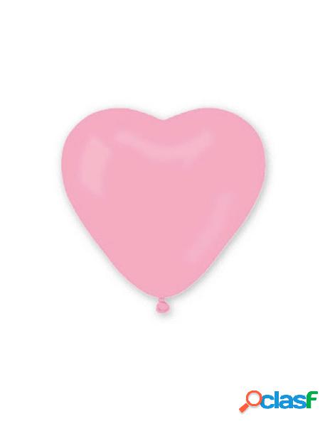 12 pall. cuore 10 (cm.26) rosa
