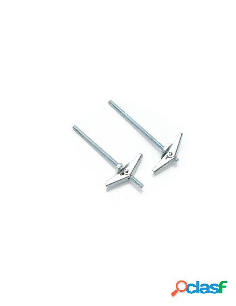 2 pcs tassello a farfalla in acciaio con barra filettata
