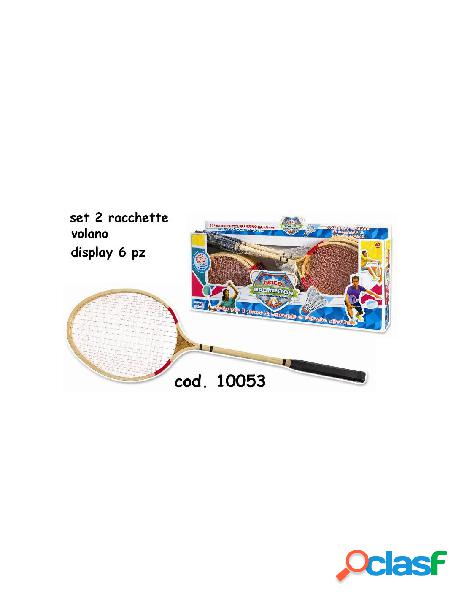 2 racchette badminton legno