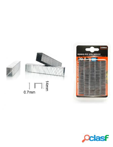 500pcs punti per graffatrice 0,7x14mm