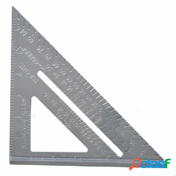 7 Pollici Lega di alluminio Righello triangolare a 90 gradi