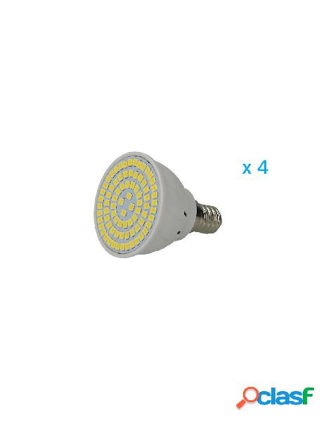 A2zworld - 4 pz lampade led e14 spot 4w40w bianco caldo