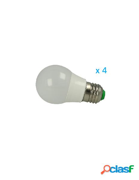 A2zworld - 4 pz lampade led e27 bulbo 3w30w bianco caldo