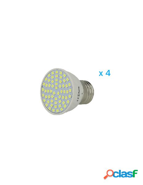 A2zworld - 4 pz lampade led e27 spot 3,5w35w bianco caldo