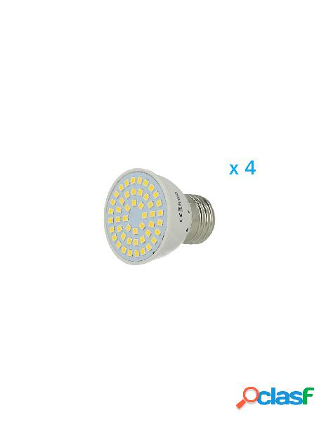 A2zworld - 4 pz lampade led e27 spot 3w30w bianco freddo