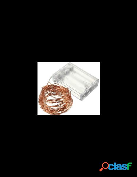 A2zworld - stringa led bianco freddo filo rame copper wire