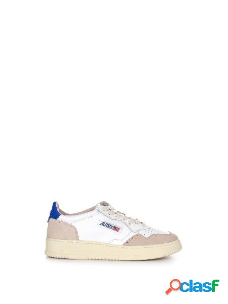 AUTRY 01 LOW MAN LEAT/SUEDE WHT/PBLUE