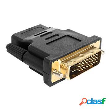 Adattatore Delock DVI 24+1 pin maschio > HDMI femmina - Nero