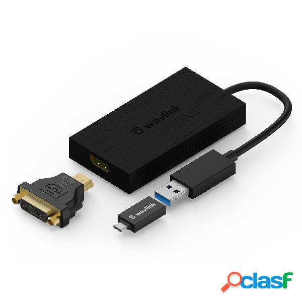 Adattatore Wavlink USB 3.0 a HDMI 4K Display Supporta fino a