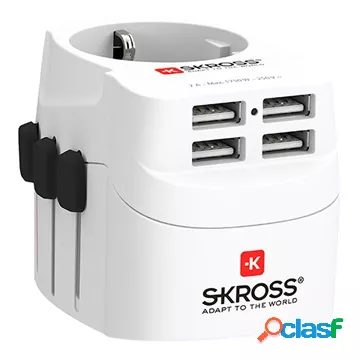 Adattatore da viaggio mondiale Skross PRO Light 4xUSB -