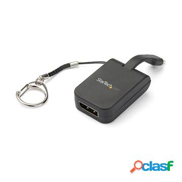 Adattatore portatile usb-c a displayport con portachiavi ad