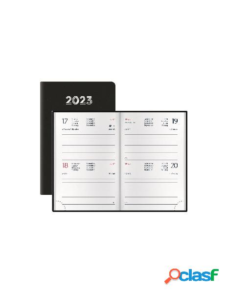 Agenda bigiornaliera 6,5x10 gommato nero