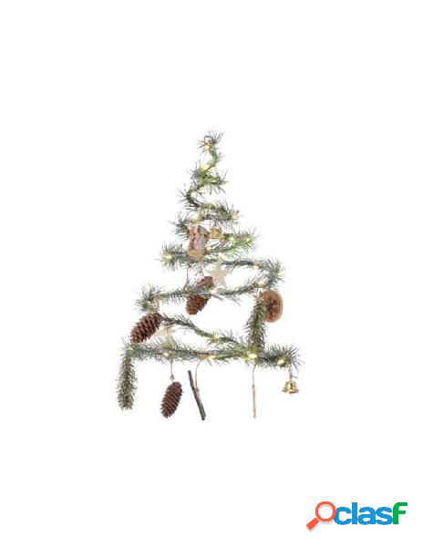 Albero a spirale a batteria con led bianco caldo