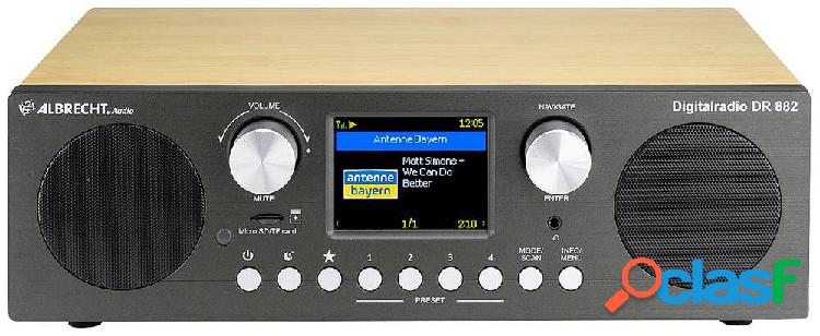 Albrecht DR 882 Radio da tavolo DAB+, DAB, FM AUX, USB, SD