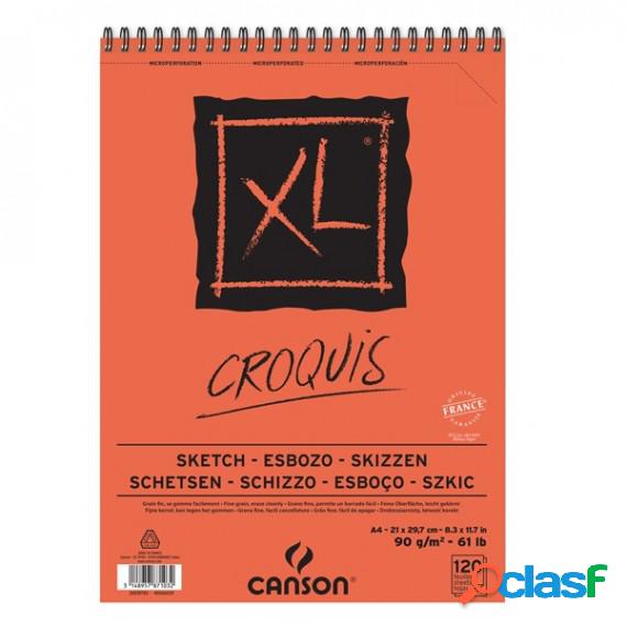 Album XL Croquis - A4 - 90 gr - 60 fg - bianco - Canson