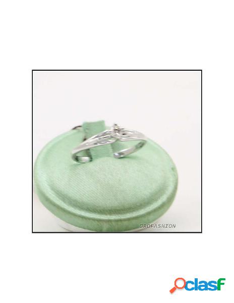 Anello oro bianco 18kt con diamante solitario Valore 380 -