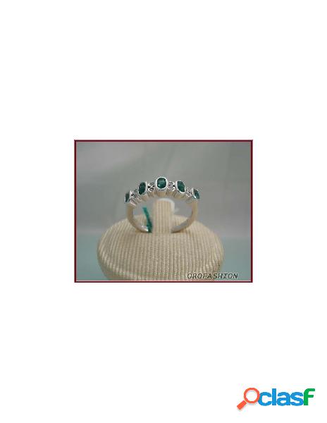 Anello oro bianco con smeraldo e diamanti Valore 580