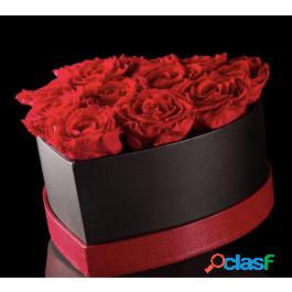 Ars Nova Srl Cuore Flowers Box 12 Rose Baccara Rosso