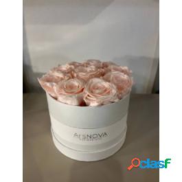 Ars Nova Srl Flowerbox Bianco 9 Rose Baccara Profumate d.18