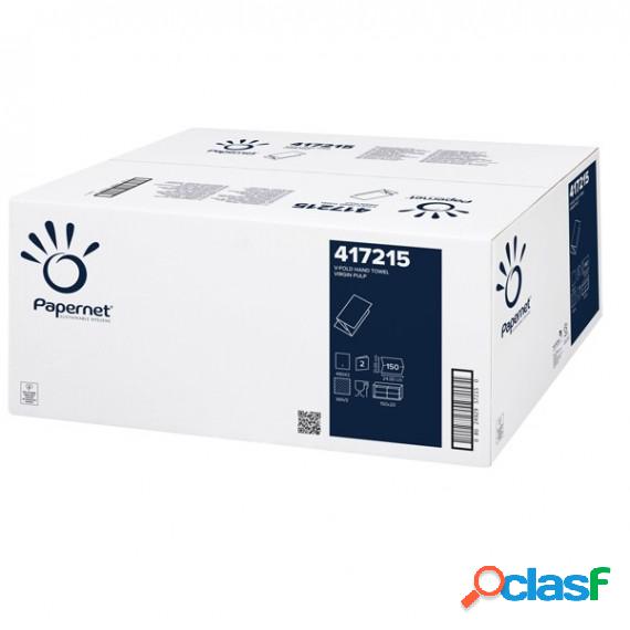 Asciugamani piegati a V - 2 veli - 18 gr - goffratura a onda