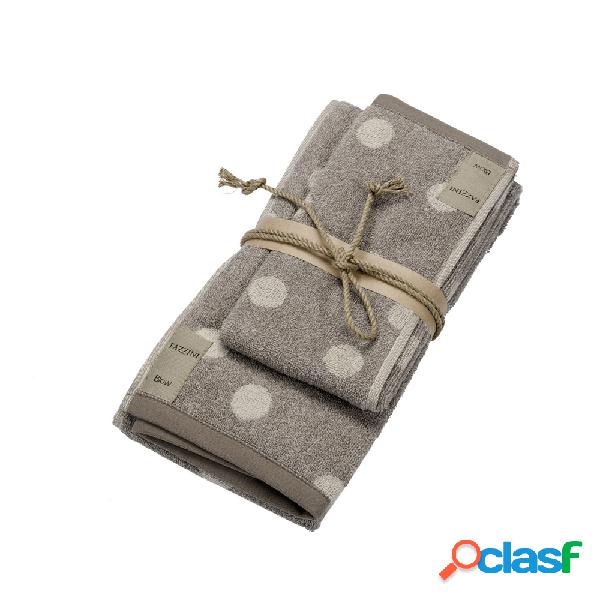 Asciugamano Ospite (coppia 1+1) - POIS - Naturale