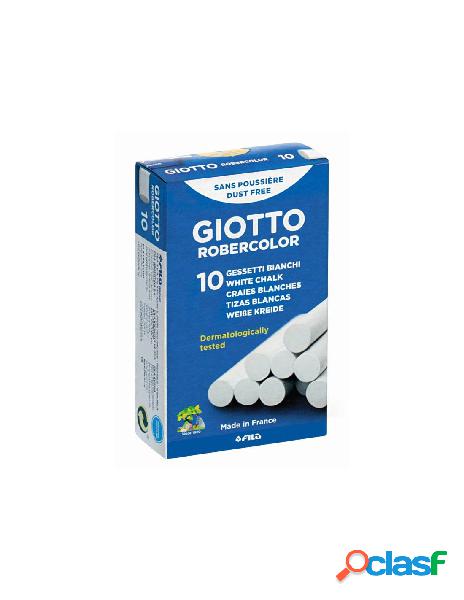 Astuccio 10 gessi giotto robercolor bianchi - diametro 10mm
