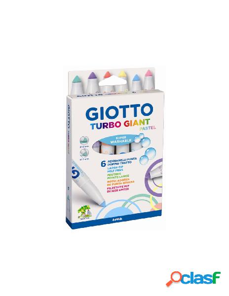 Astuccio 6 giotto giant pastel - punta diametro 7,5mm