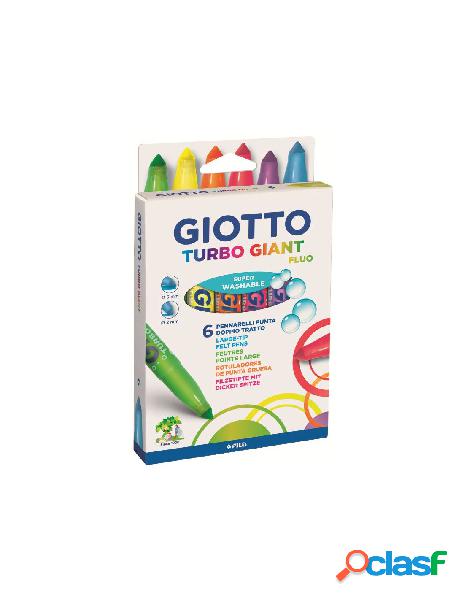 Astuccio 6 giotto turbo giant fluo colori assortiti
