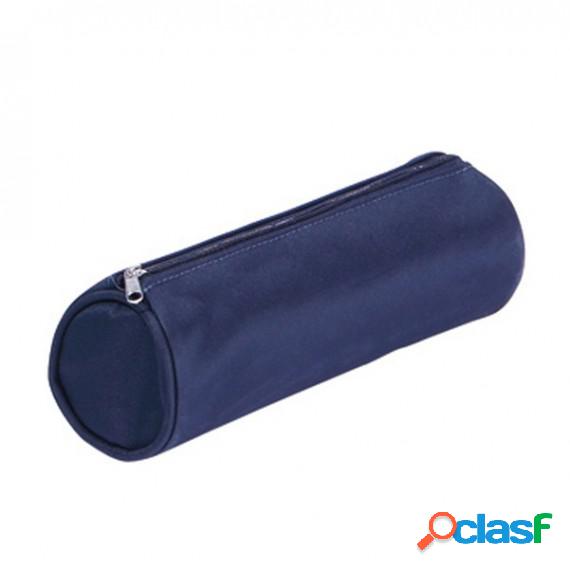 Astuccio Tombolino Basic con cerniera - 22x8D8cm - blu -