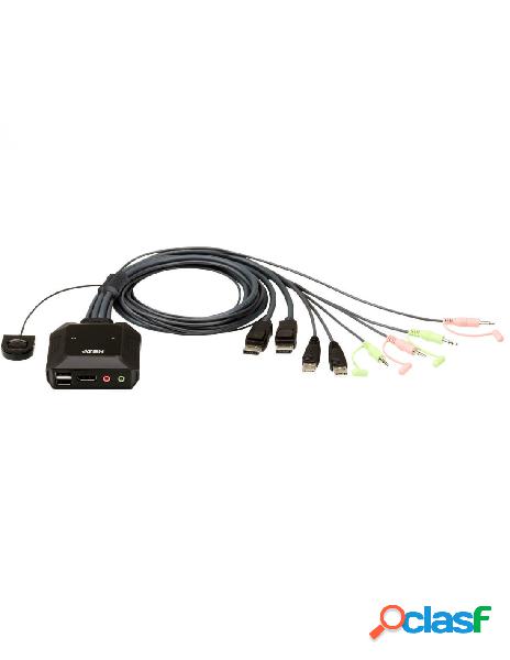 Aten - switch kvm per doppio schermo displayport