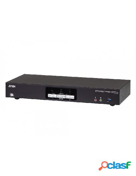 Aten - switch kvmp schermo doppio usb3.0 4k displayport 2
