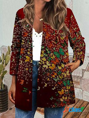 Autumn And Winter Retro Ethnic Print Long-sleeved Coat