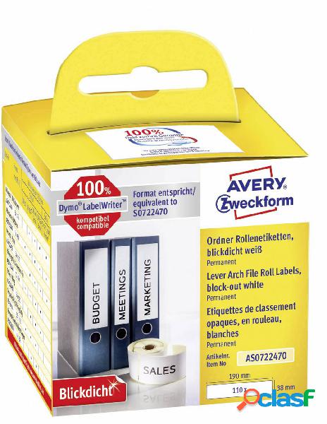 Avery-Zweckform AS0722470 Rotolo di etichette 190 x 38 mm